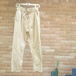 LOFT:  High-Waisted Paper Bag Pants, Size XS, Khaki